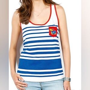 Gonzaga University Bulldogs Variegated Stripe Pocket Tank Top small NWT Wishbone